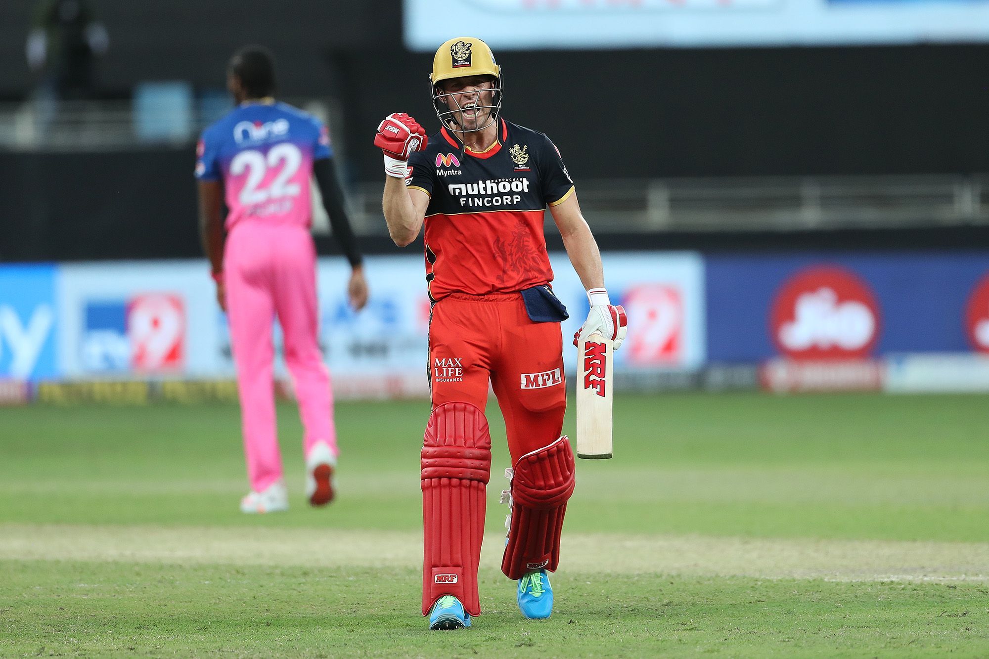 AB de Villiers during a match against Rajasthan Royals