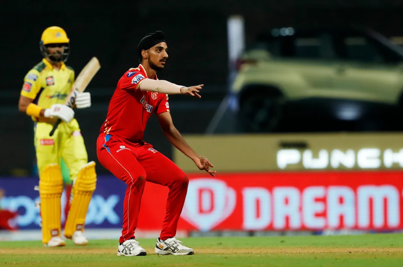 Arshdeep Singh brings out ‘chariot riding’ celebration against CSK.