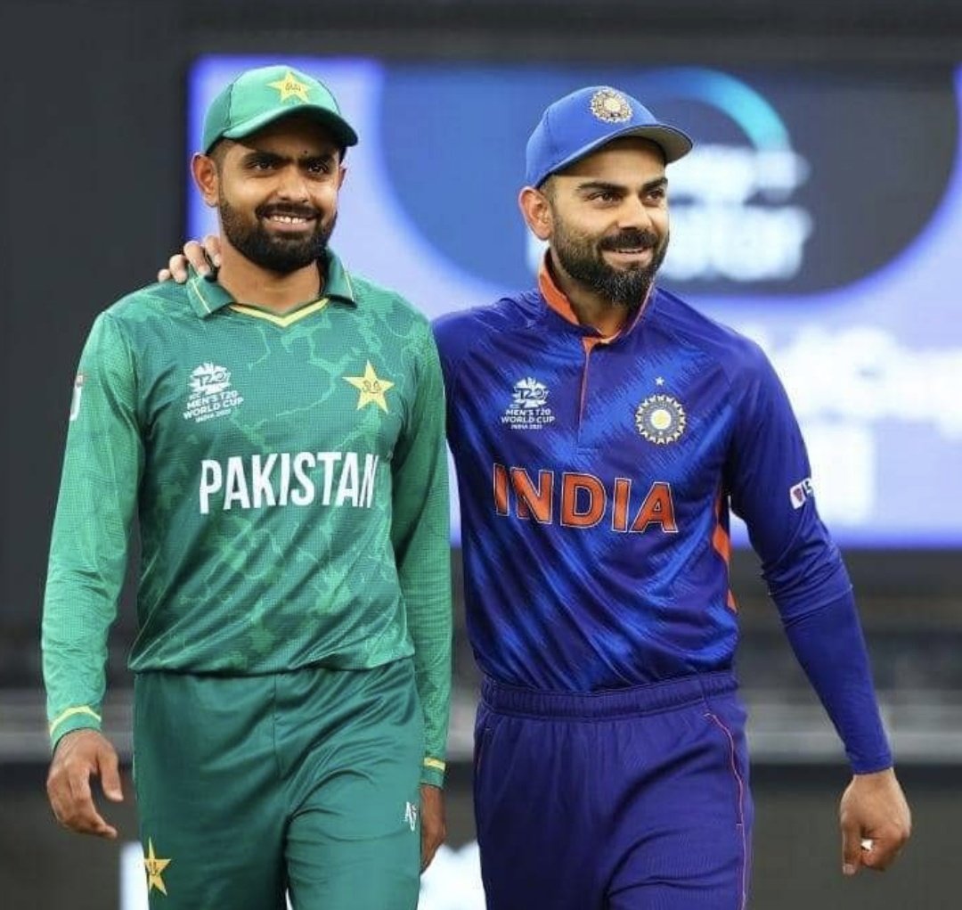 Babar Azam and Virat Kohli having a laugh during last T20 World Cup.
