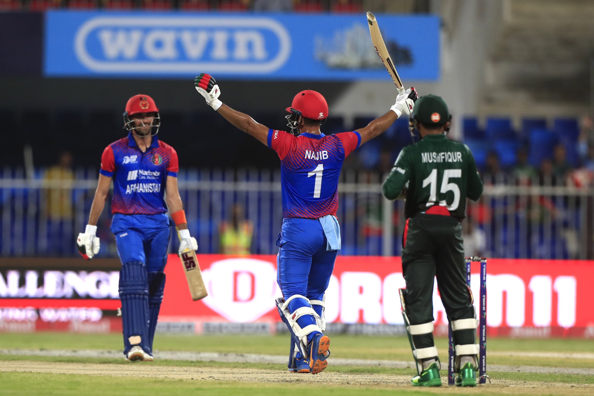 Najibullah Zadran struck six sixes in a record breaking knock of 43 against Bangladesh in the Asia Cup