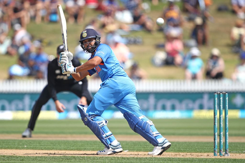Rohit Sharma batting against New Zealand
