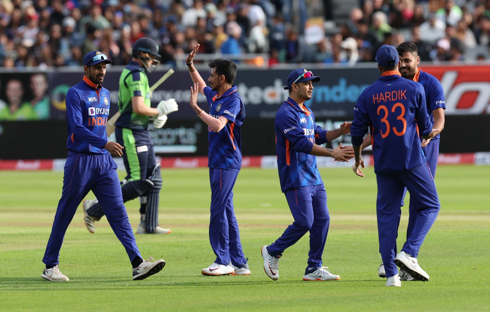 India won the first T20I against Ireland by seven wickets