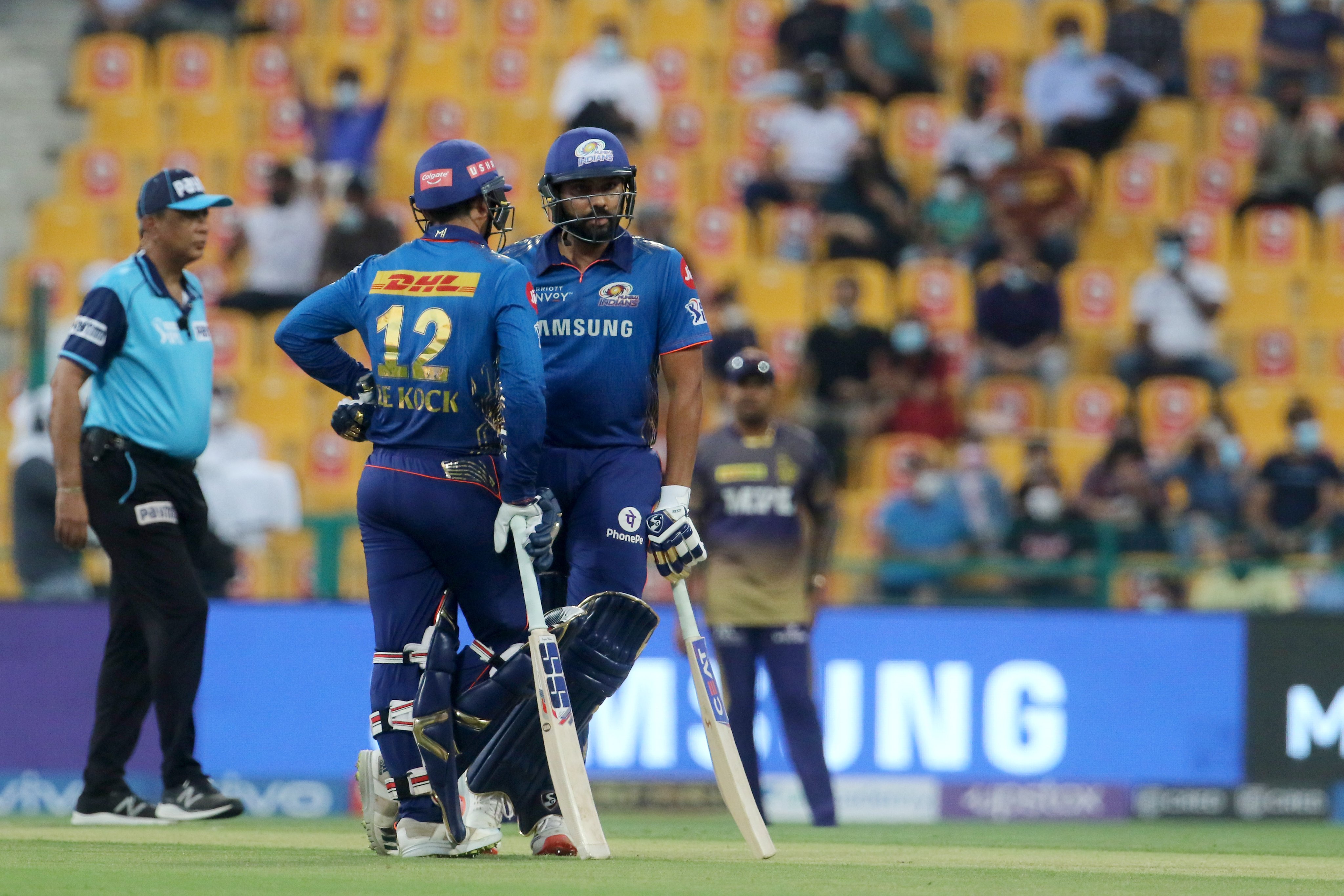 MI captain Rohit Sharma with Quinton de Kock