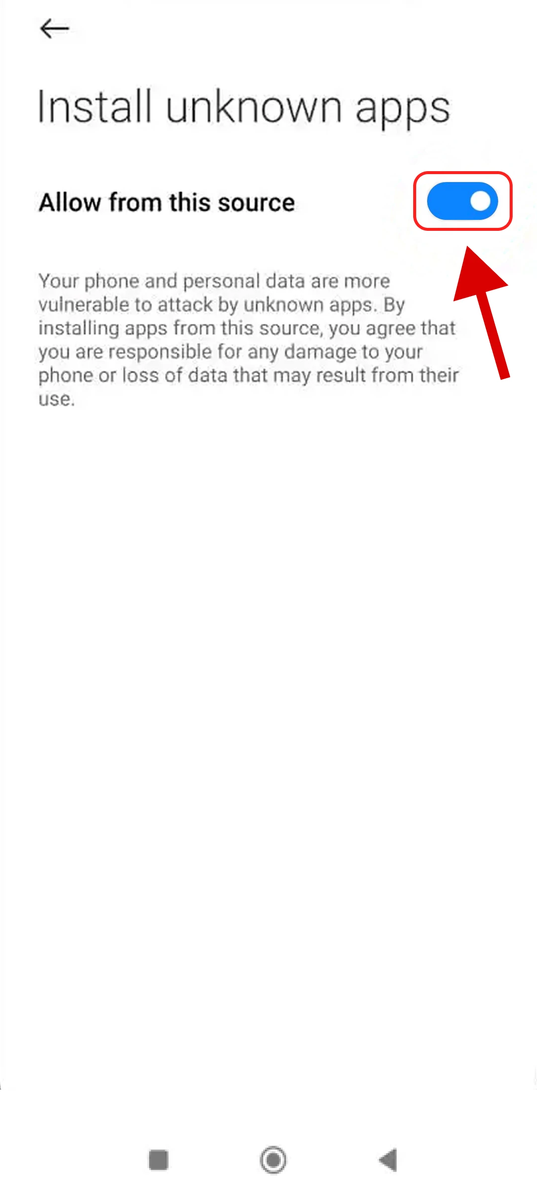 Change Security Settings.