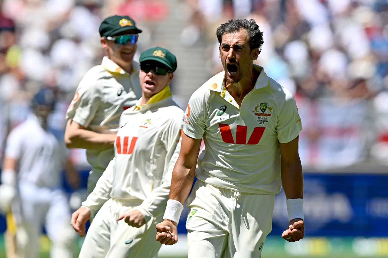 Mitchell Starc delivered a wicket maiden to Zak Crawley to begin the Ashes 2025/26 at Perth Stadium