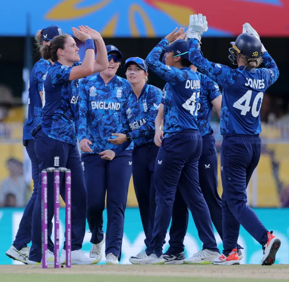 All of England's bowlers got on the board in their Women's World Cup opener against South Africa in Guwahati