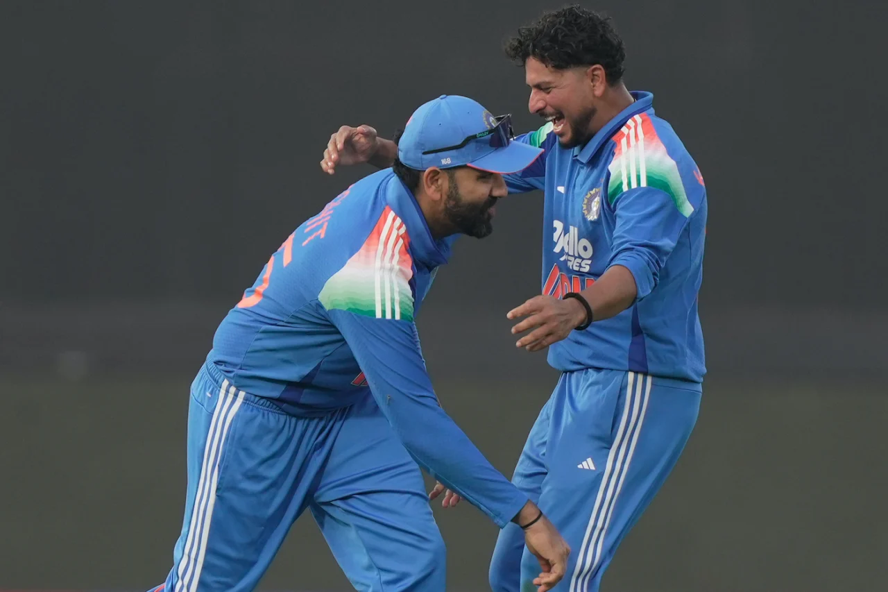 Rohit Sharma and Kuldeep Yadav enjoyed a merry time during the third ODI between India and South Africa in Vizag