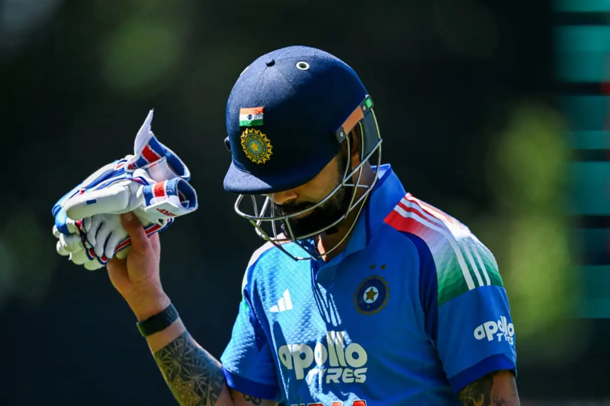 Virat Kohli was in good spirits during the third ODI between Australia and India at the SCG on Saturday