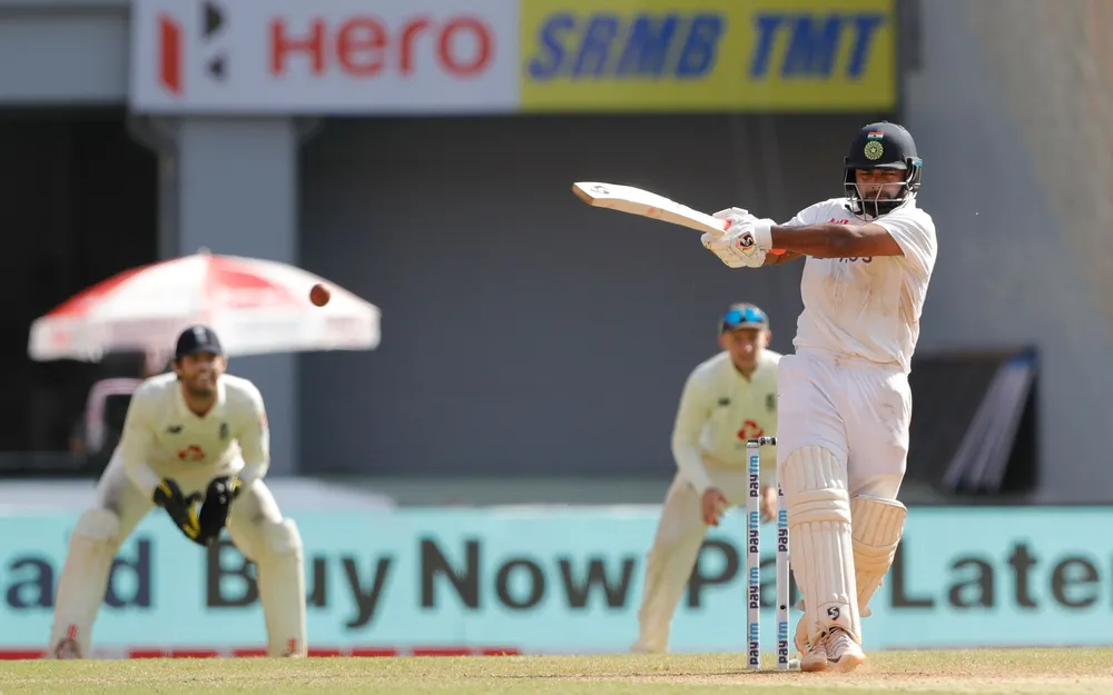 Pant smashing the English bowlers during the home series 