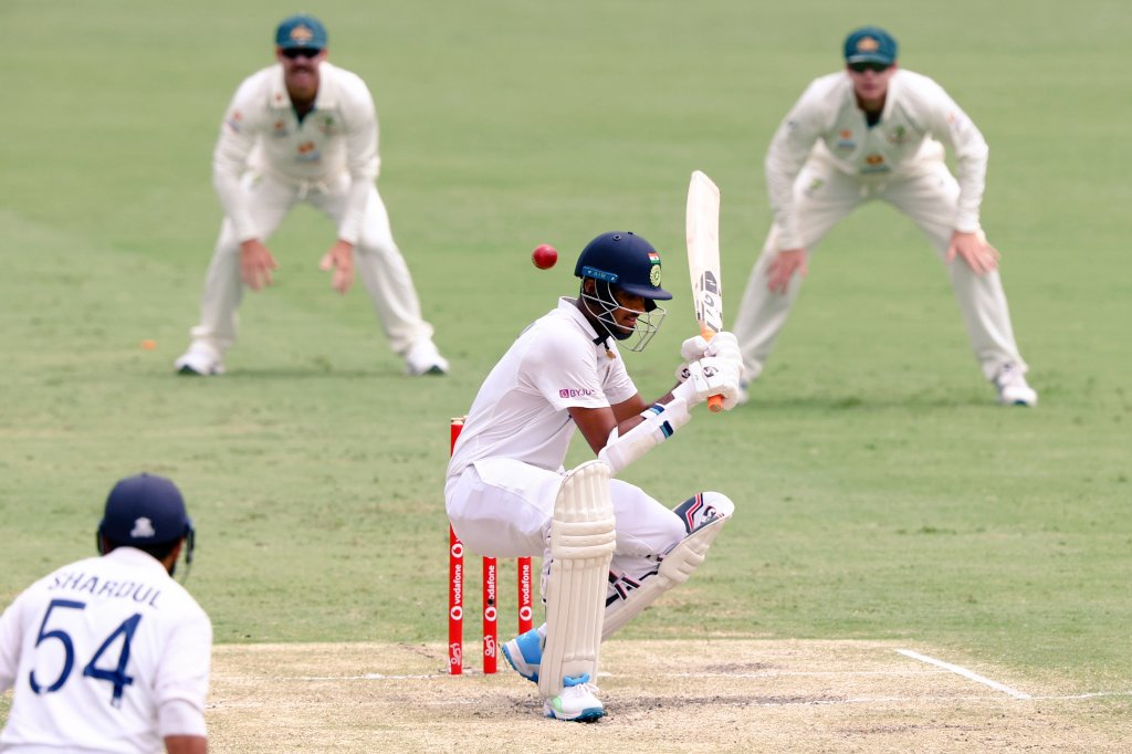 Washington Sundar made his Test debut in Brisbane