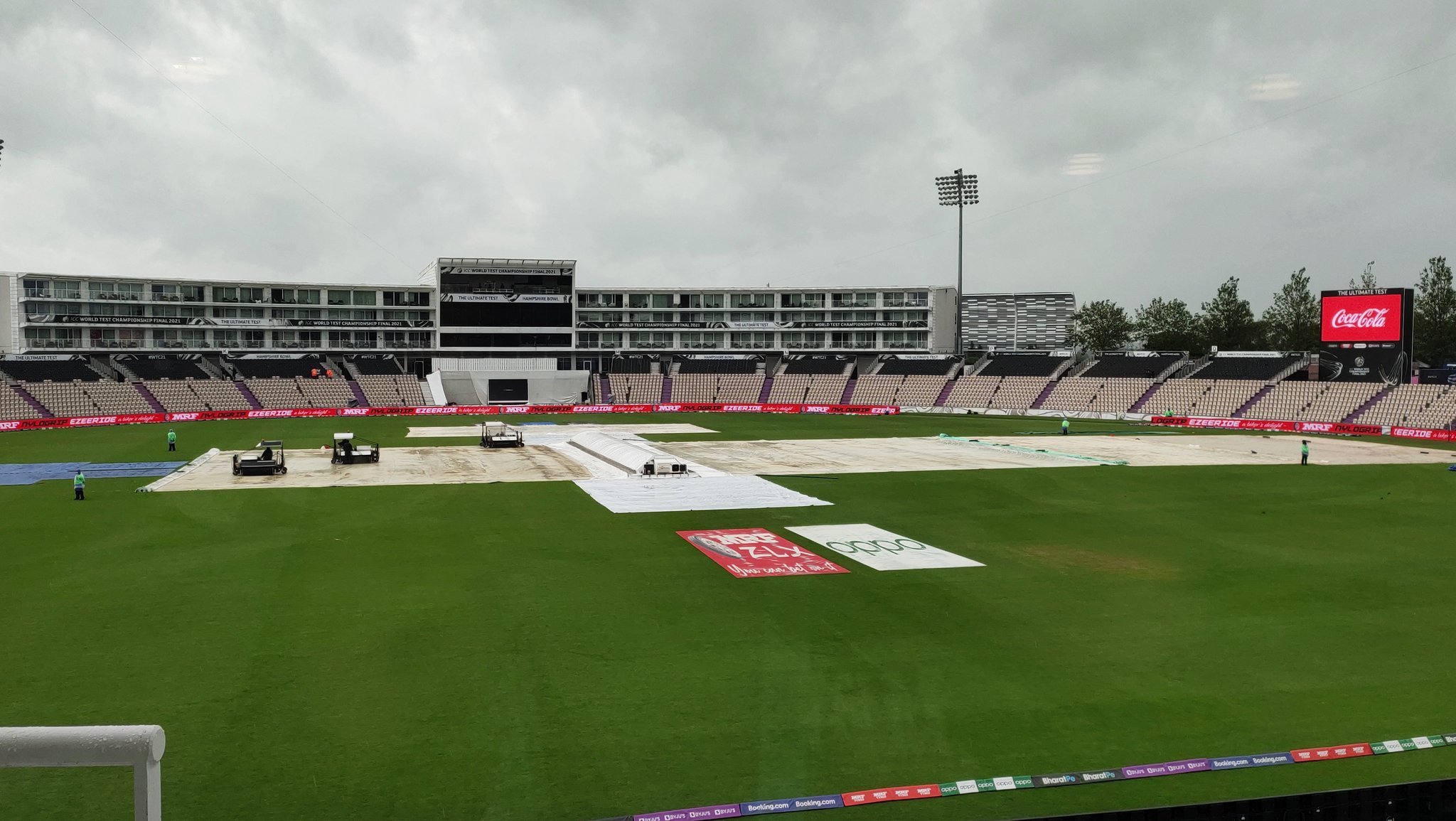 Two fans were thrown out of the Ageas Bowl on Tuesday