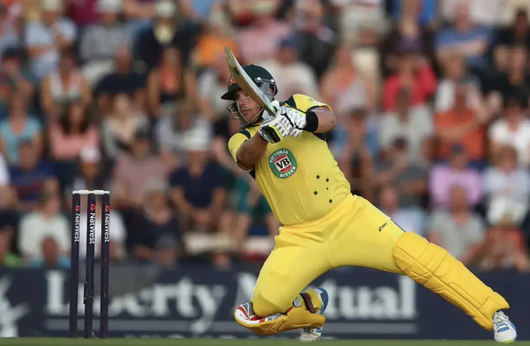 Aaron Finch scored 156 runs against the England team in the match.