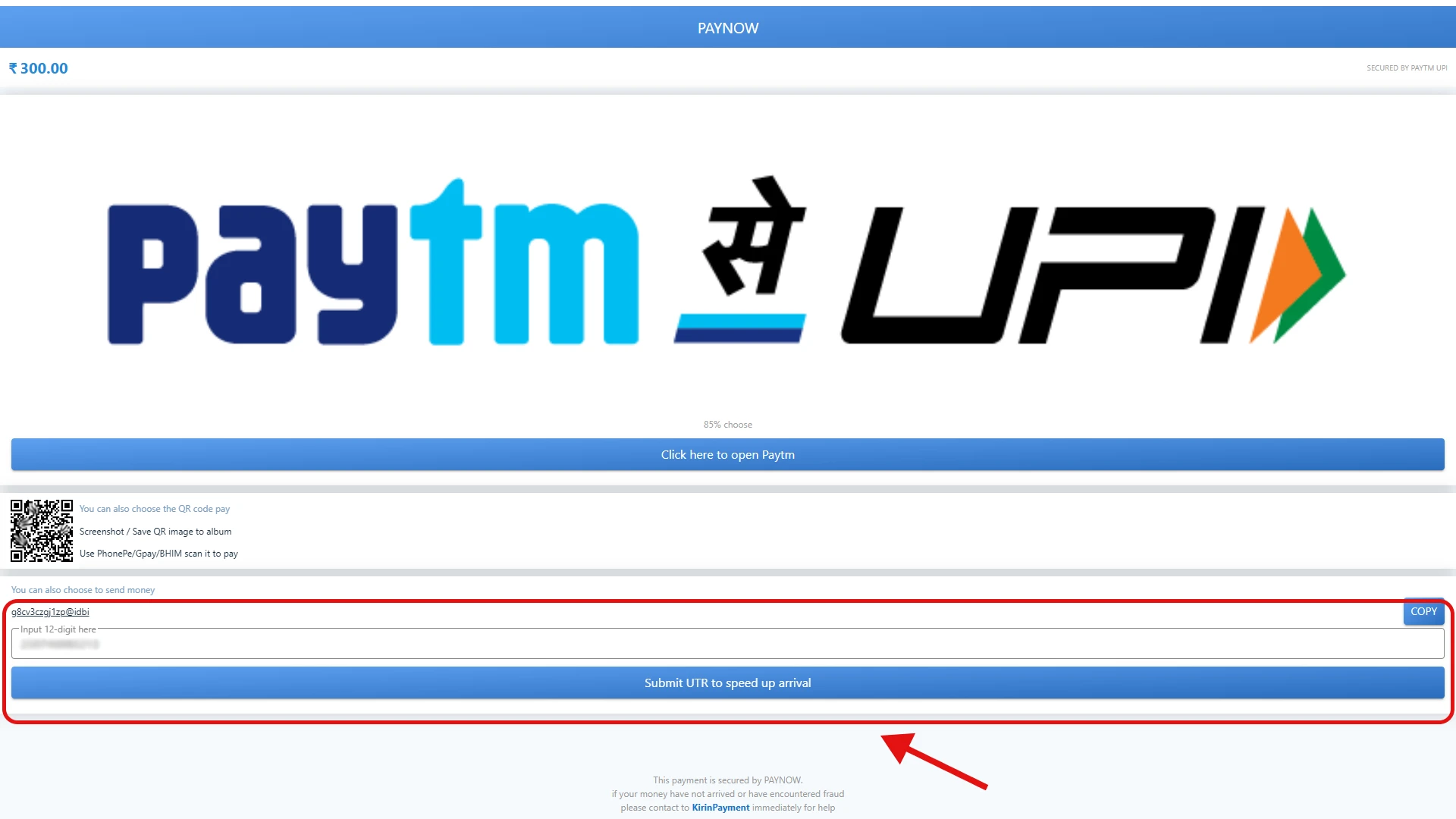 Confirm the payment.