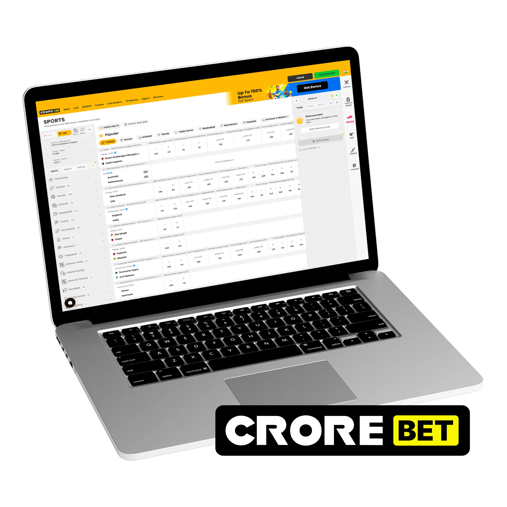 Online New Cricket Betting Site in India - Crorebet.