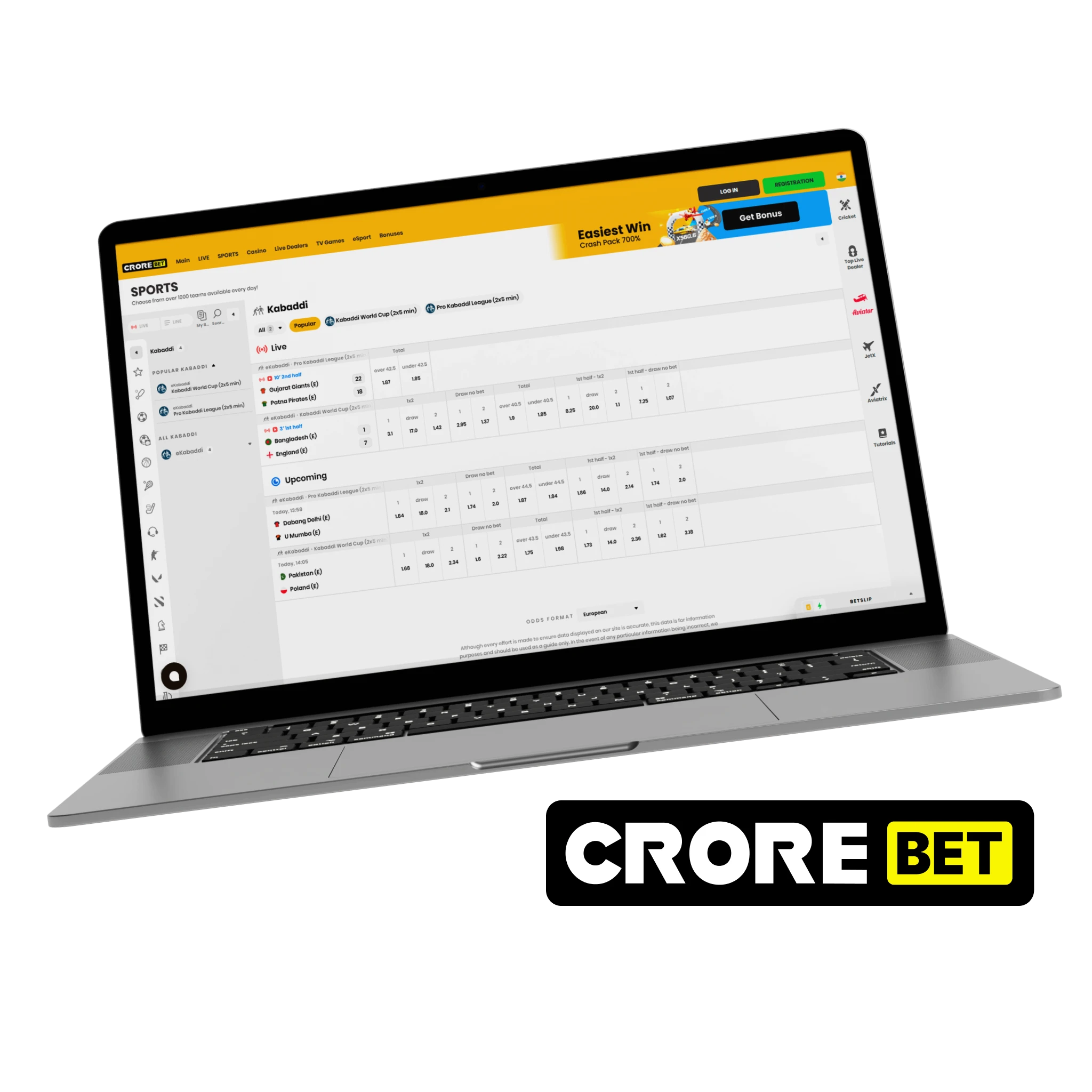 Crorebet welcomes Kabaddi fans with a top-tier sign-up offer and fast UPI payouts.