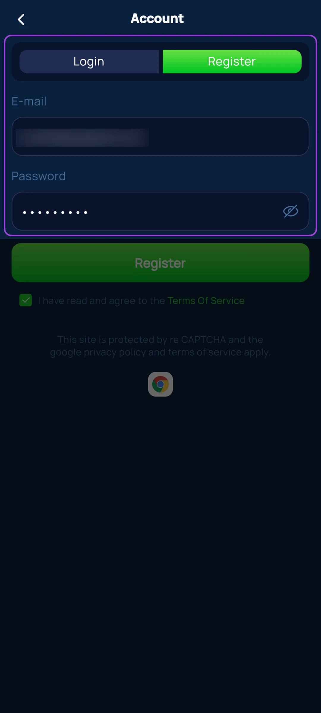 Fill out the registration form.