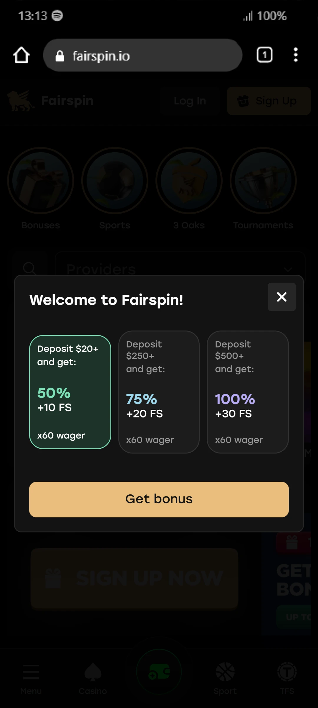 Finish the account creation process to complete the quick registration.