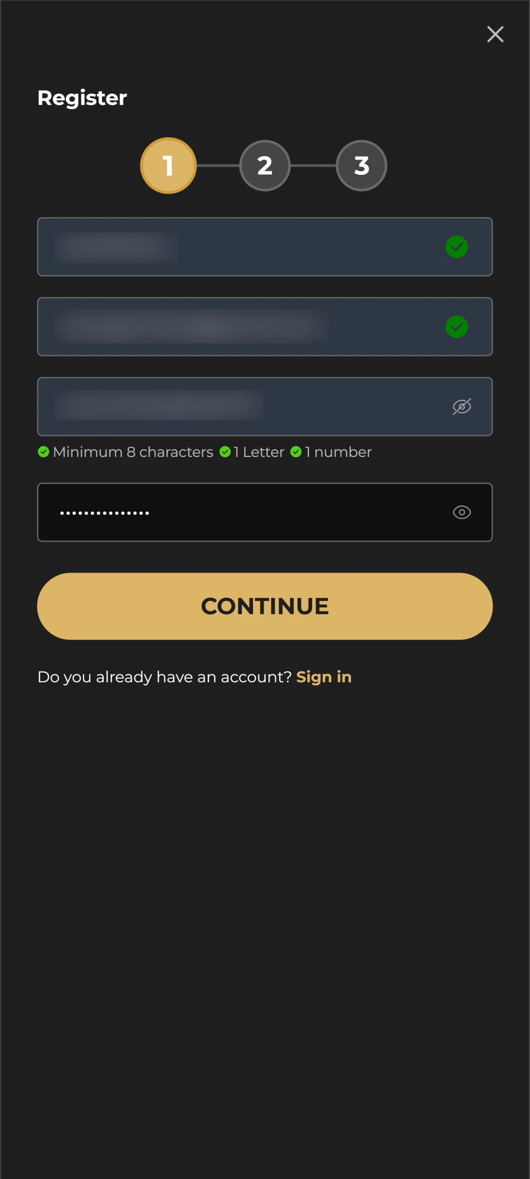 Click the registration button and follow the instructions.