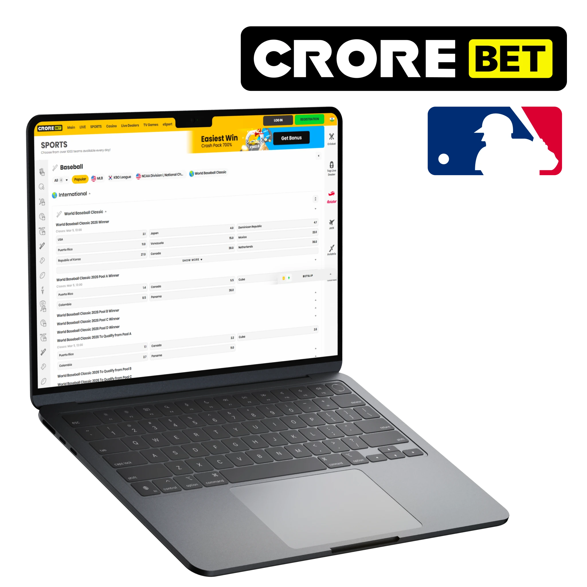 Why is Crorebet ranked second among the best MLB baseball betting sites.