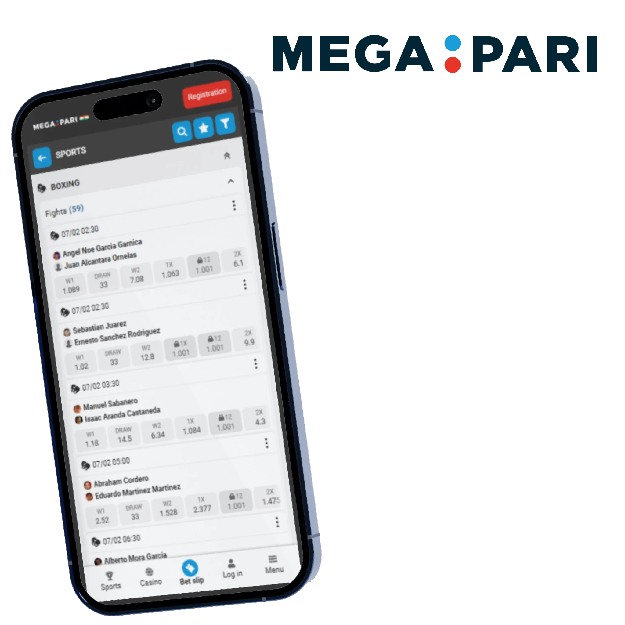 Mobile App for Betting on Boxing - MegaPari.