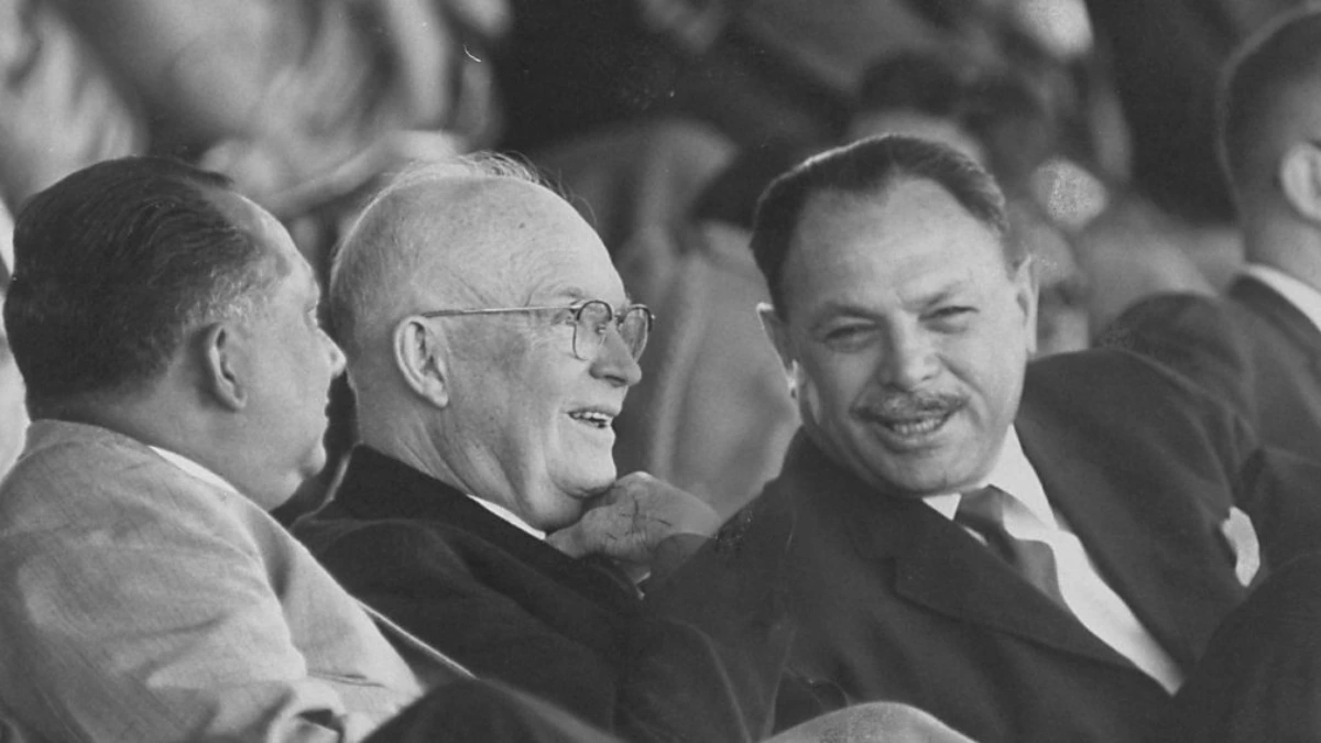 Only US president to ever watch a live Test match, December 8, 1959.