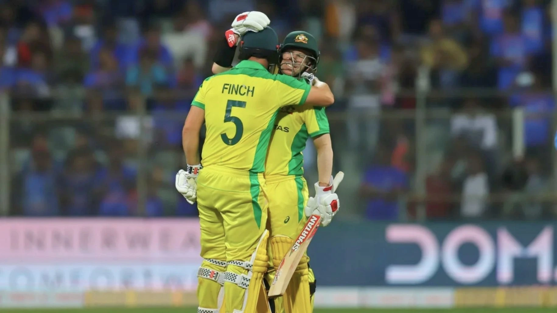 Warner and Finch humiliate India in Mumbai on January 14, 2020.